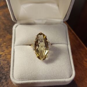 14k Smoky Quartz Glam Ring